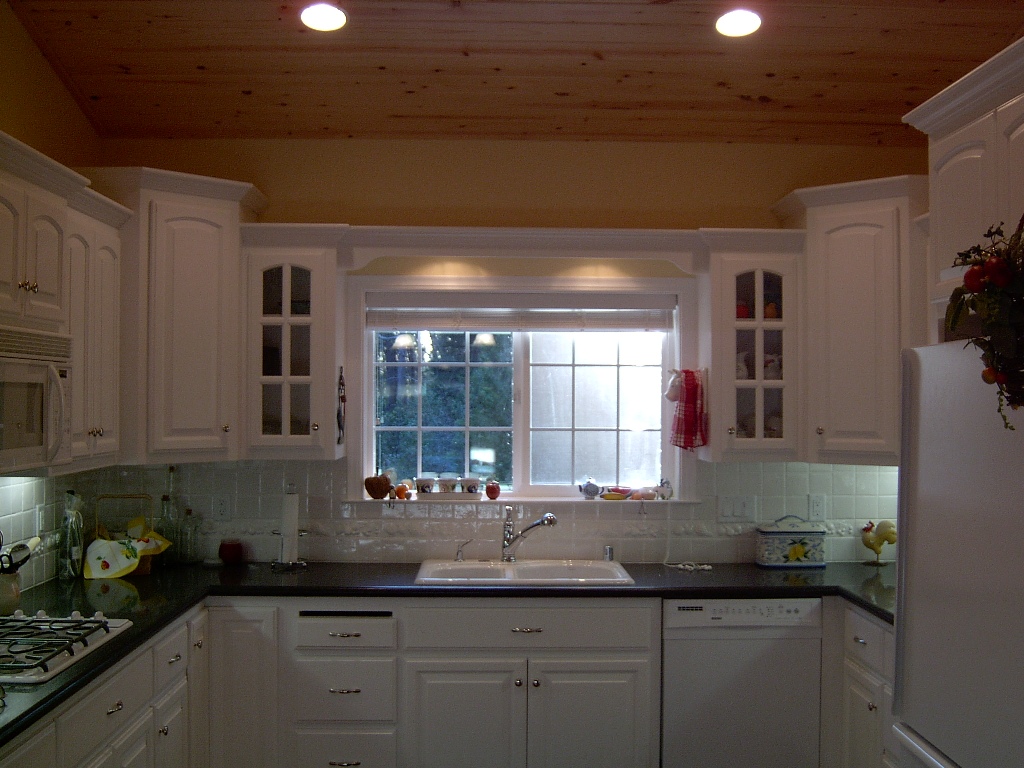 classic country kitchen with raised panel doors